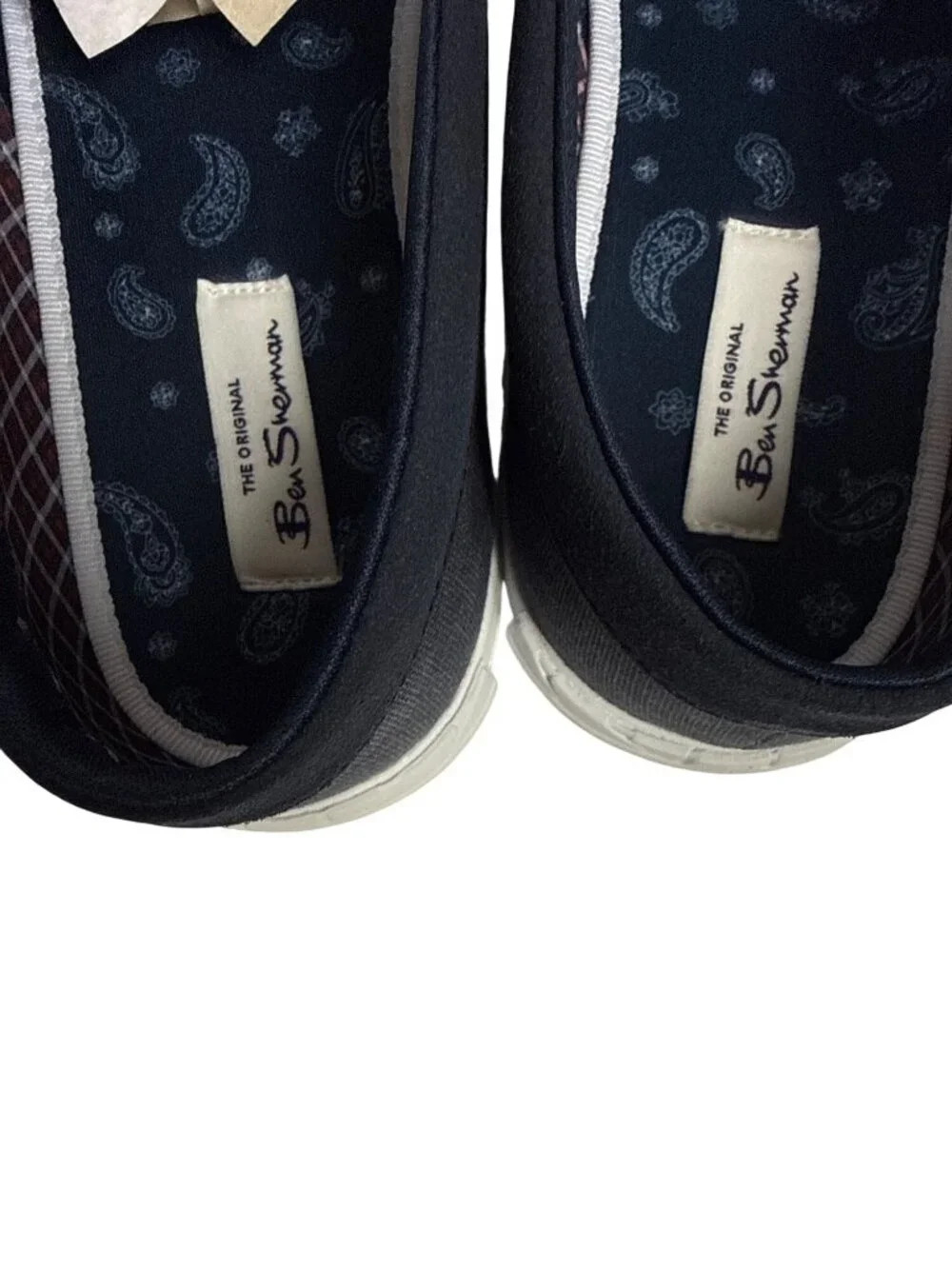 NIB Ben Sherman Percy Slip On Shoes Mens 12 Navy Canvas Casual Sneakers New